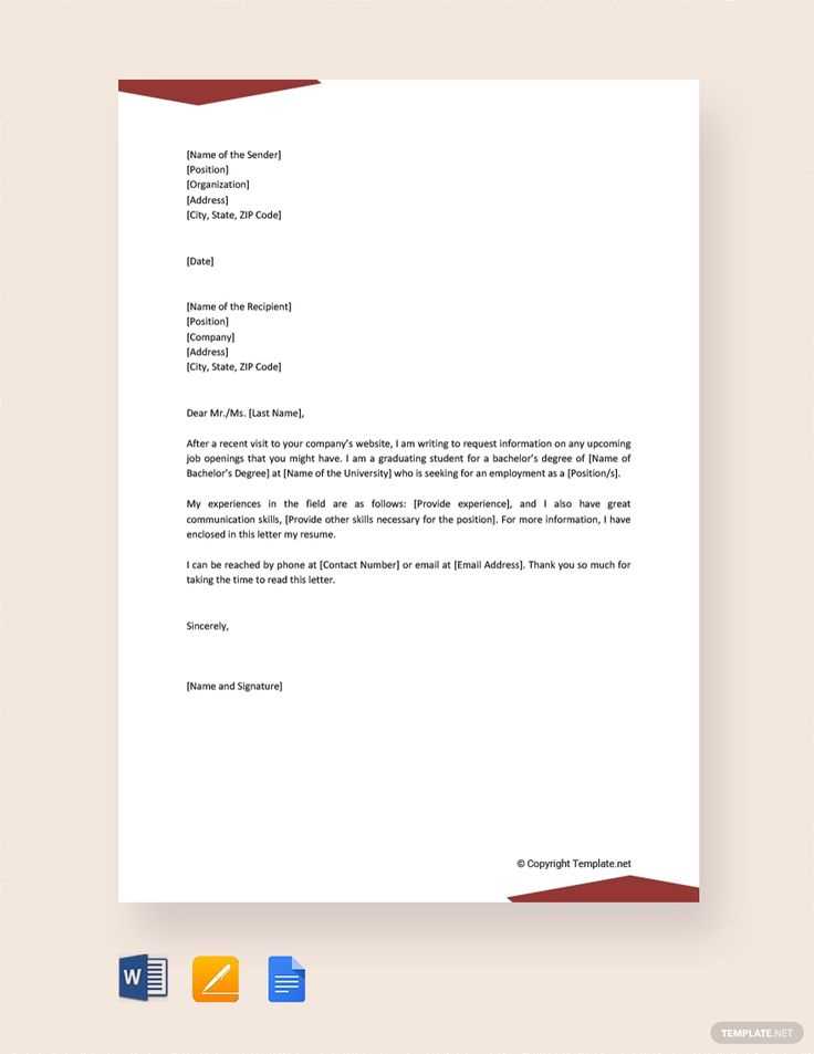 word doc letter template