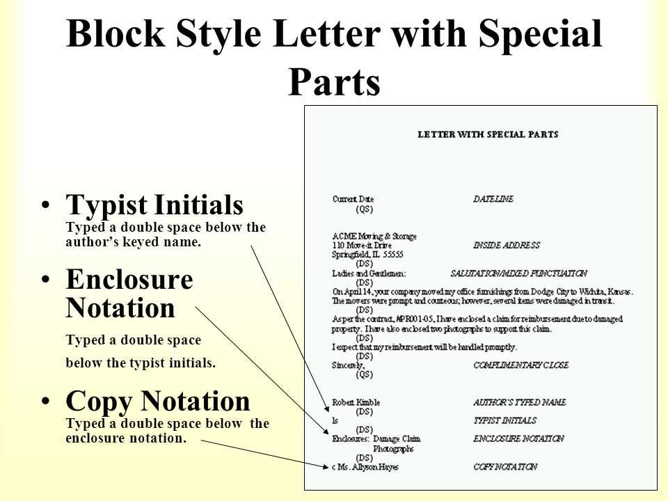 business letter template with enclosure