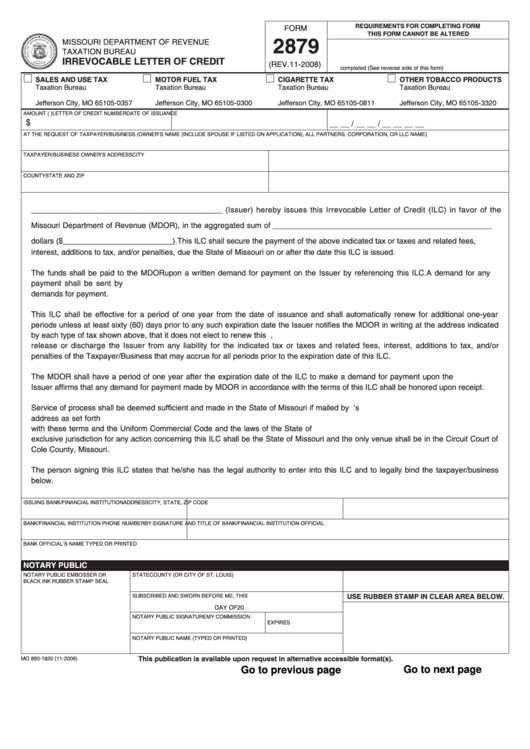 irrevocable standby letter of credit template