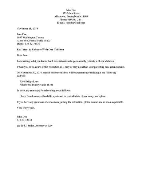 custody letter template