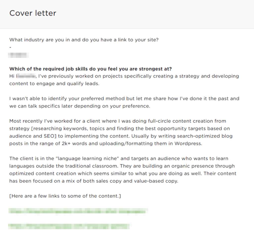 upwork cover letter template for total beginners