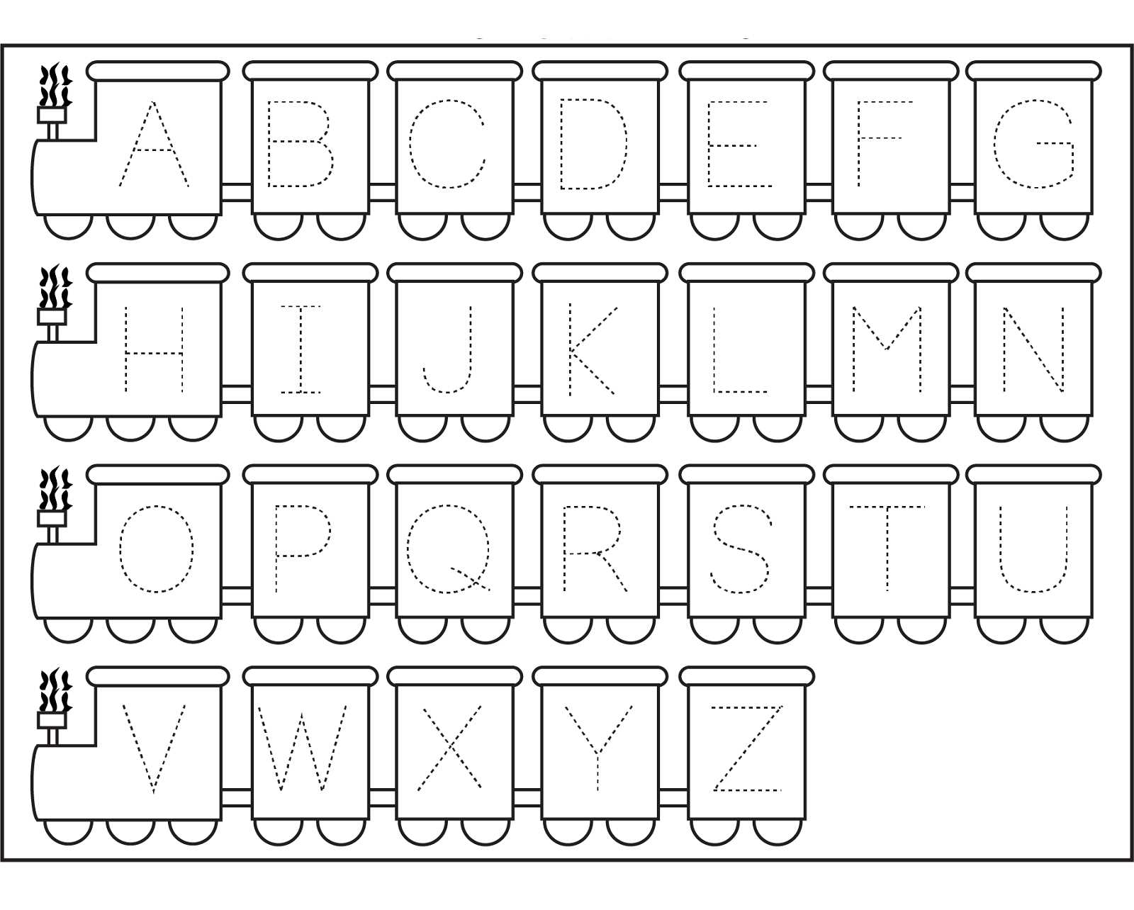 letter tracing templates for kindergarten