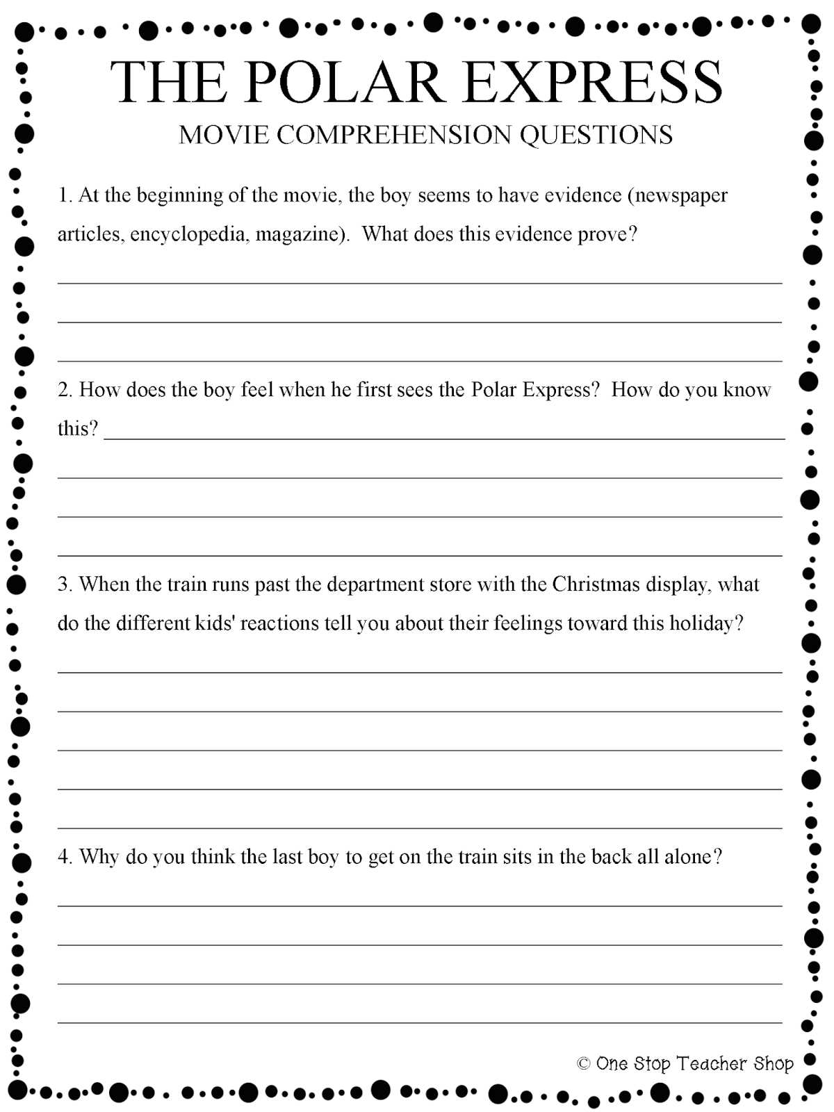 polar express letter template