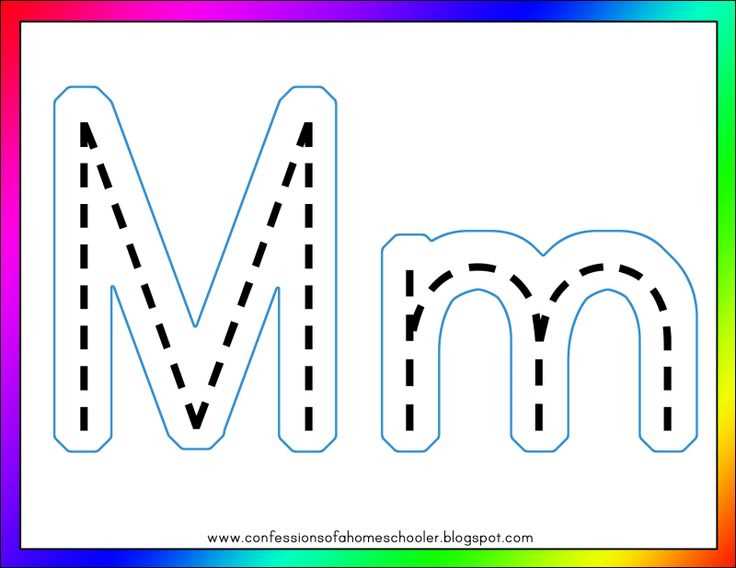 big letter m template