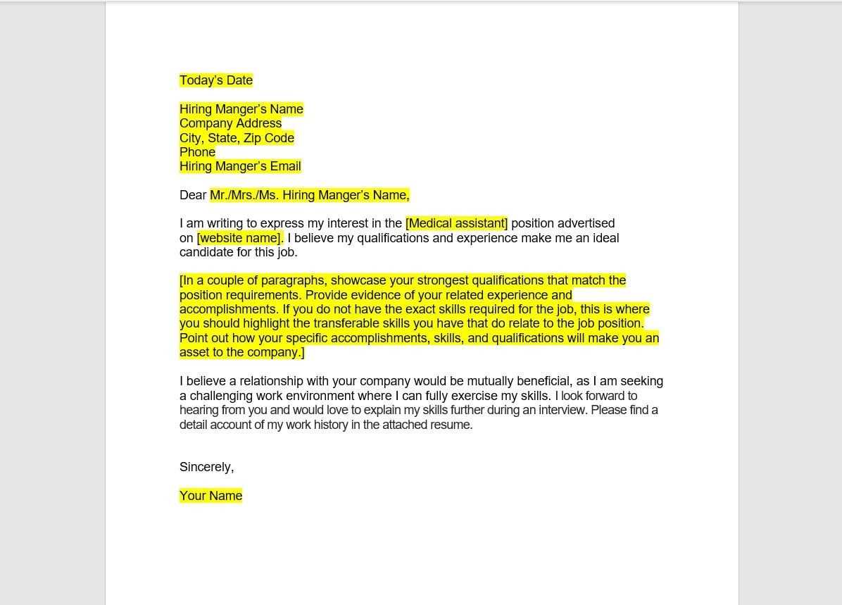 editable cover letter template pdf