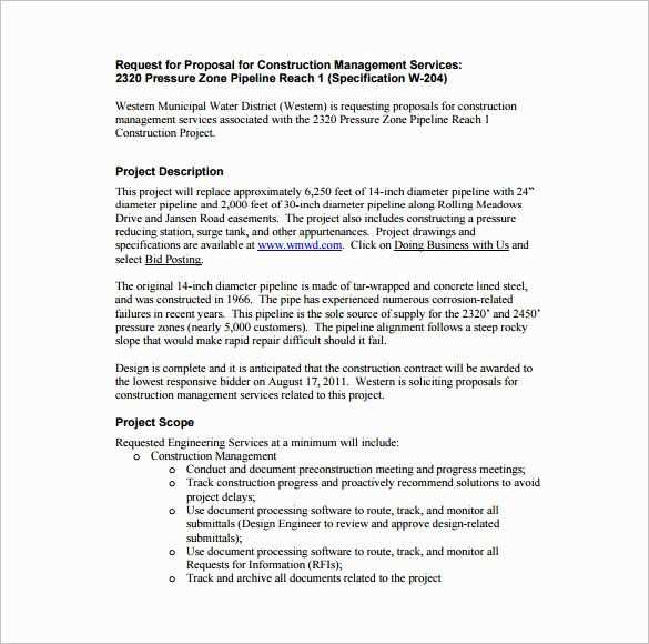 construction proposal letter template