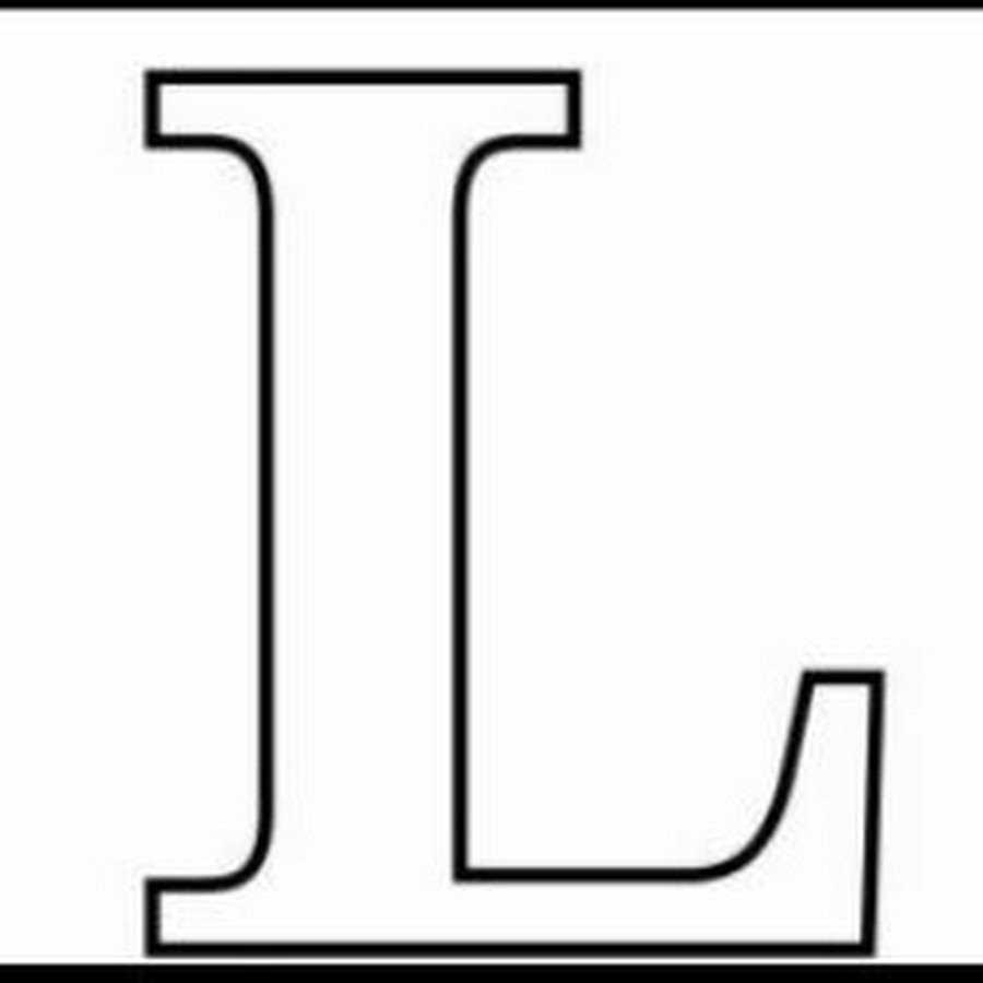 large letter l template