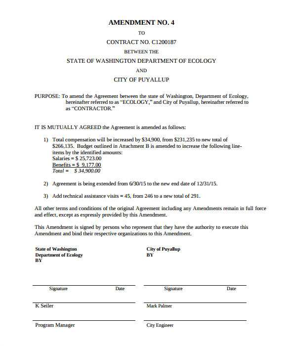 contract amendment letter template