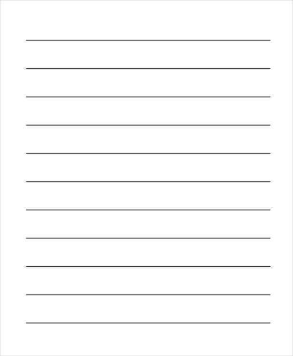 lined paper template for letter writing