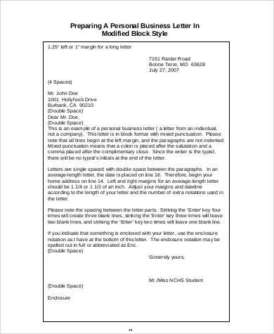 block format cover letter template