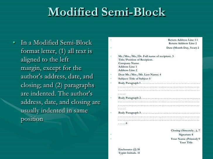 block format business letter template