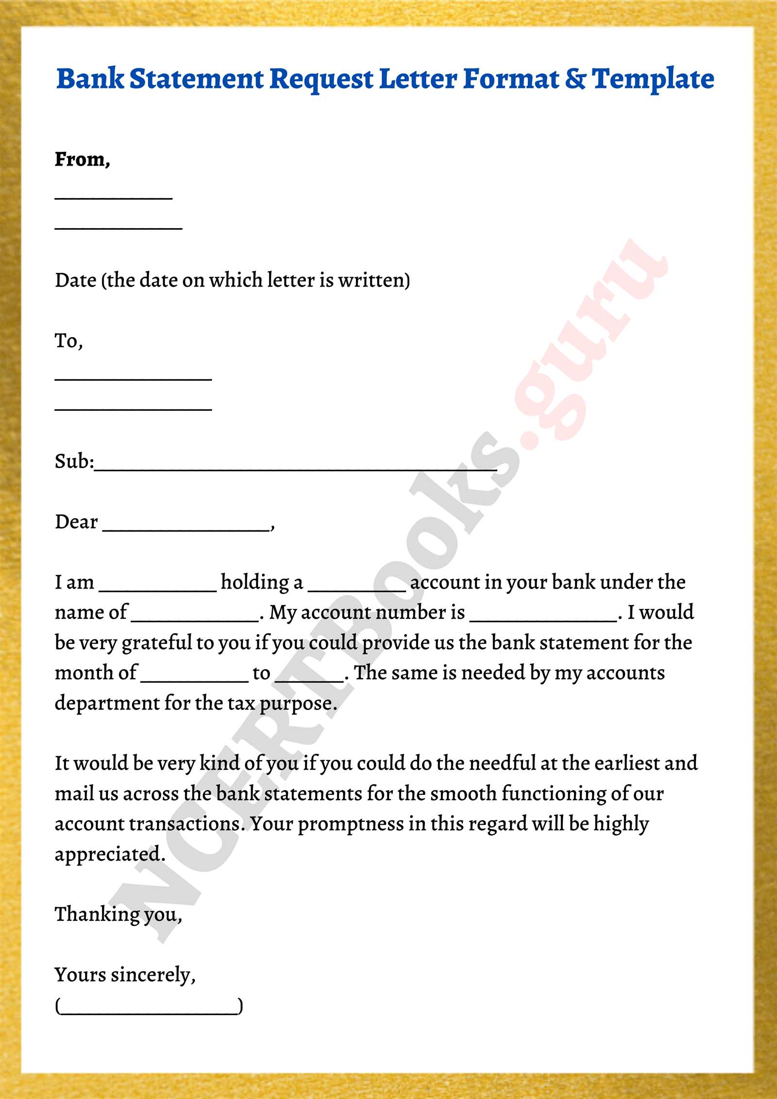 payoff request letter template