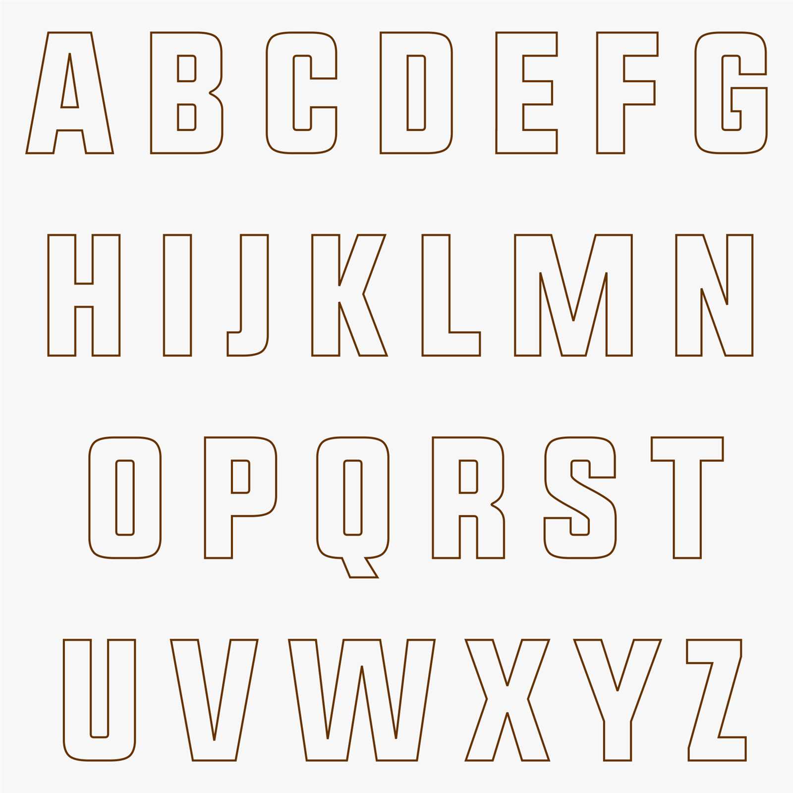 cut out alphabet letter templates