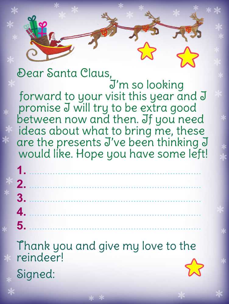 writing a letter to father christmas template