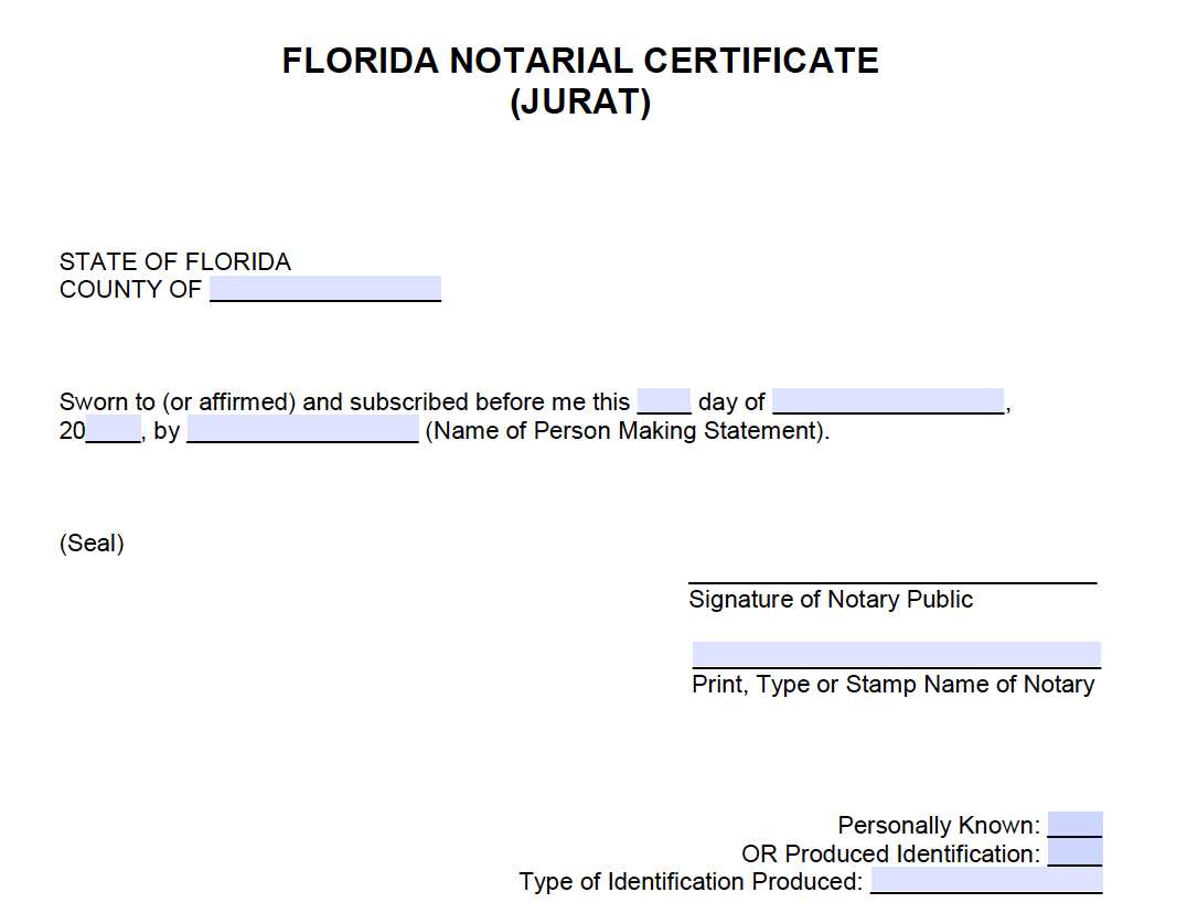 notarized letter template florida