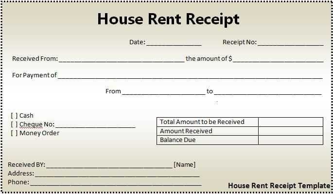 receipt letter template