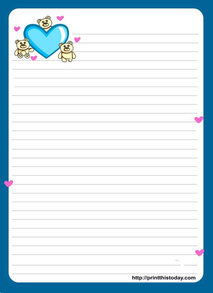 love letter paper template