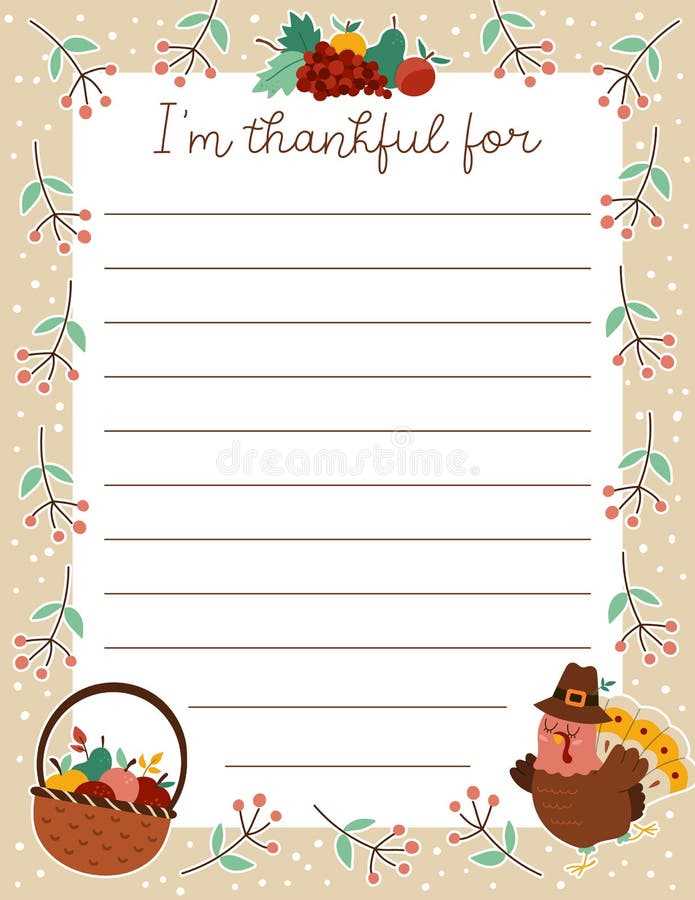 thanksgiving letter template