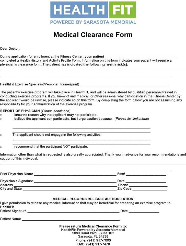 surgical clearance letter from doctor template