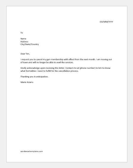 adt cancellation letter template