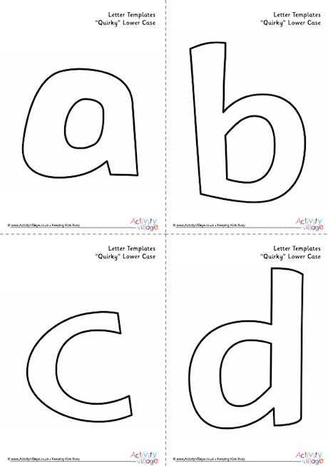 template of letter a