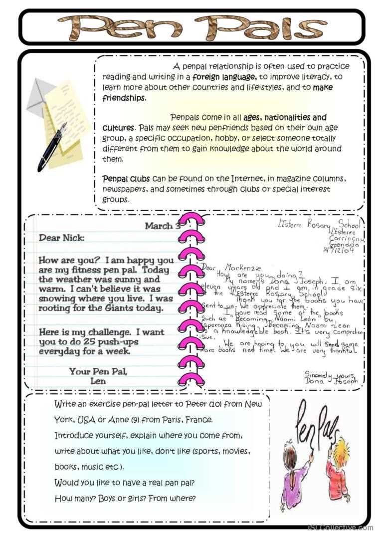 template pen pal letter