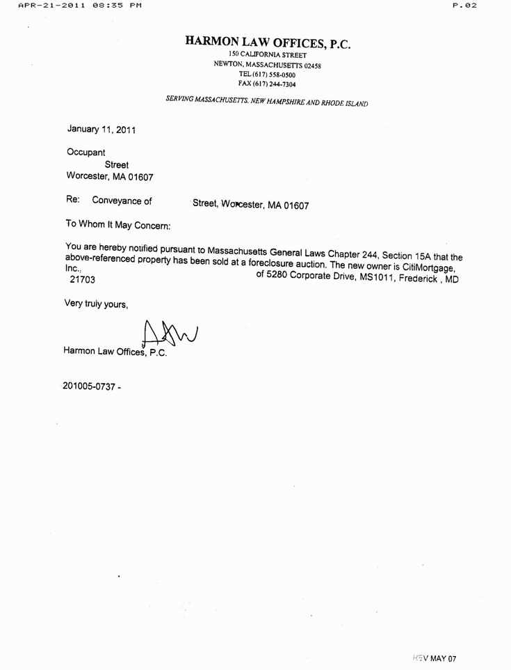 business ownership letter template