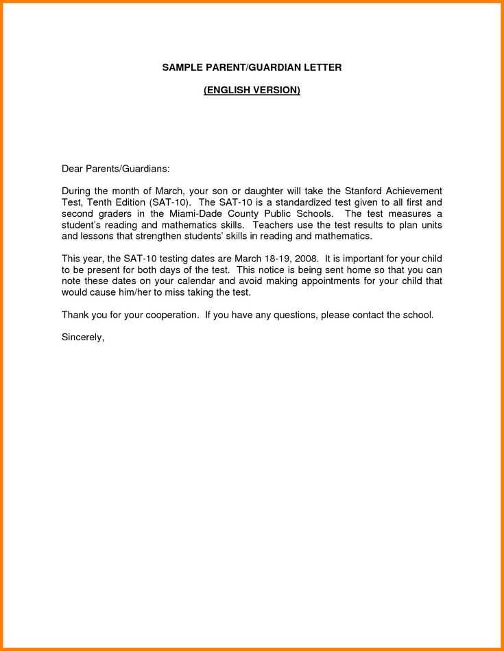 parents day letter template