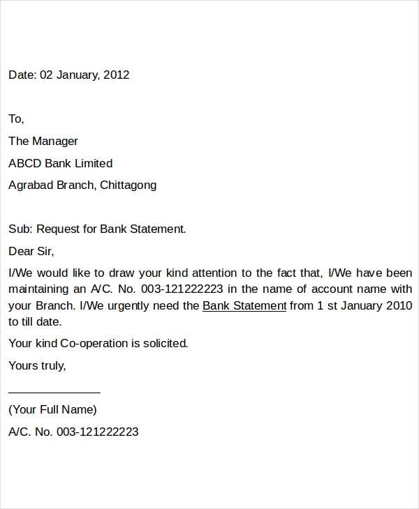 accountant letter to bank template