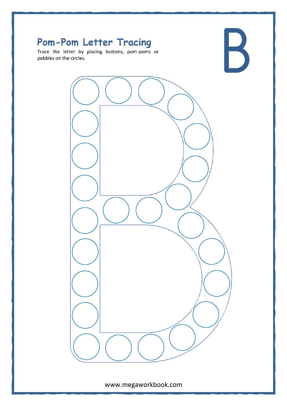 block letter b template