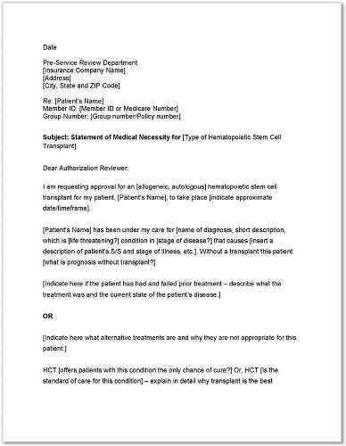 medical necessity appeal letter template