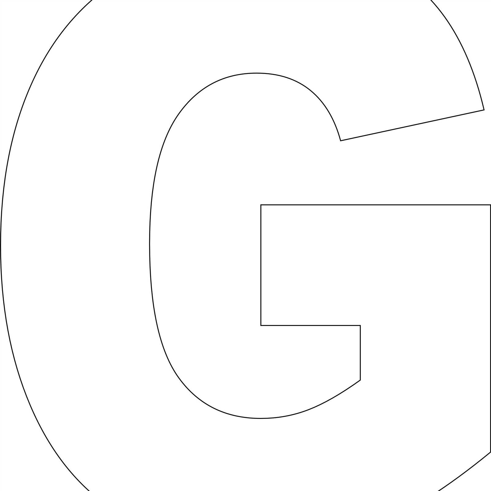 letter g template free printable