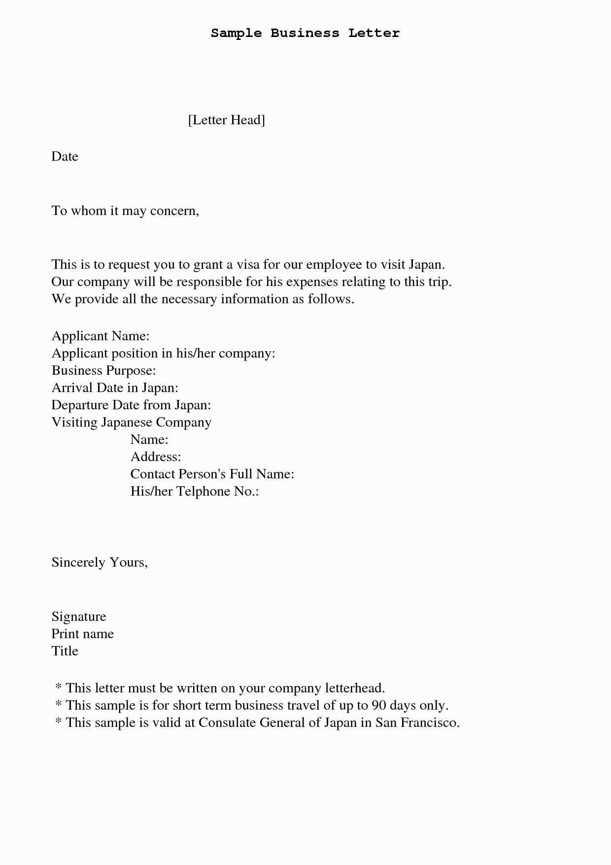 official letter to whom it may concern template