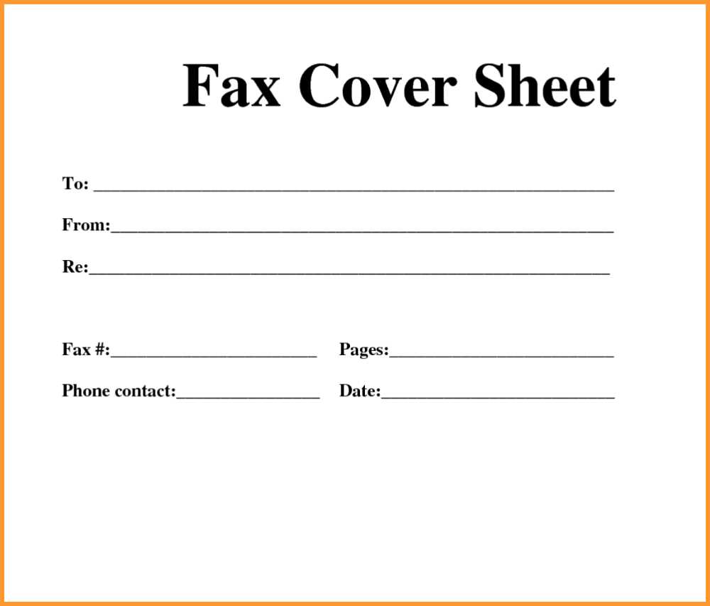 fax letter cover sheet template