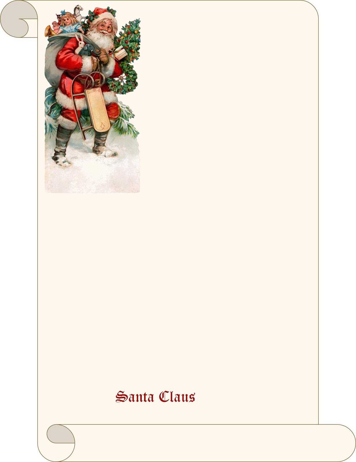 from santa claus letter template