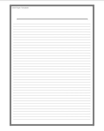 letter paper template pdf