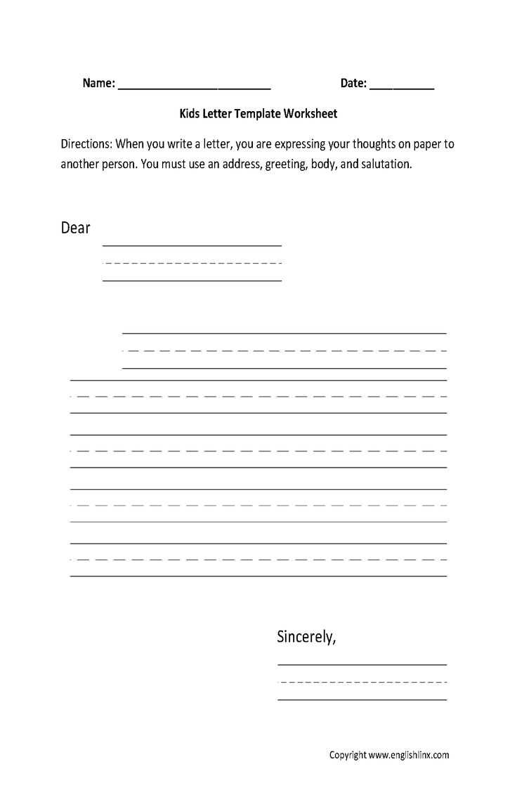 letter with picture template