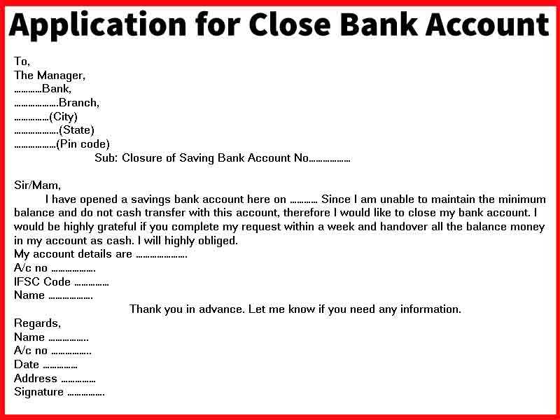 close bank account letter template