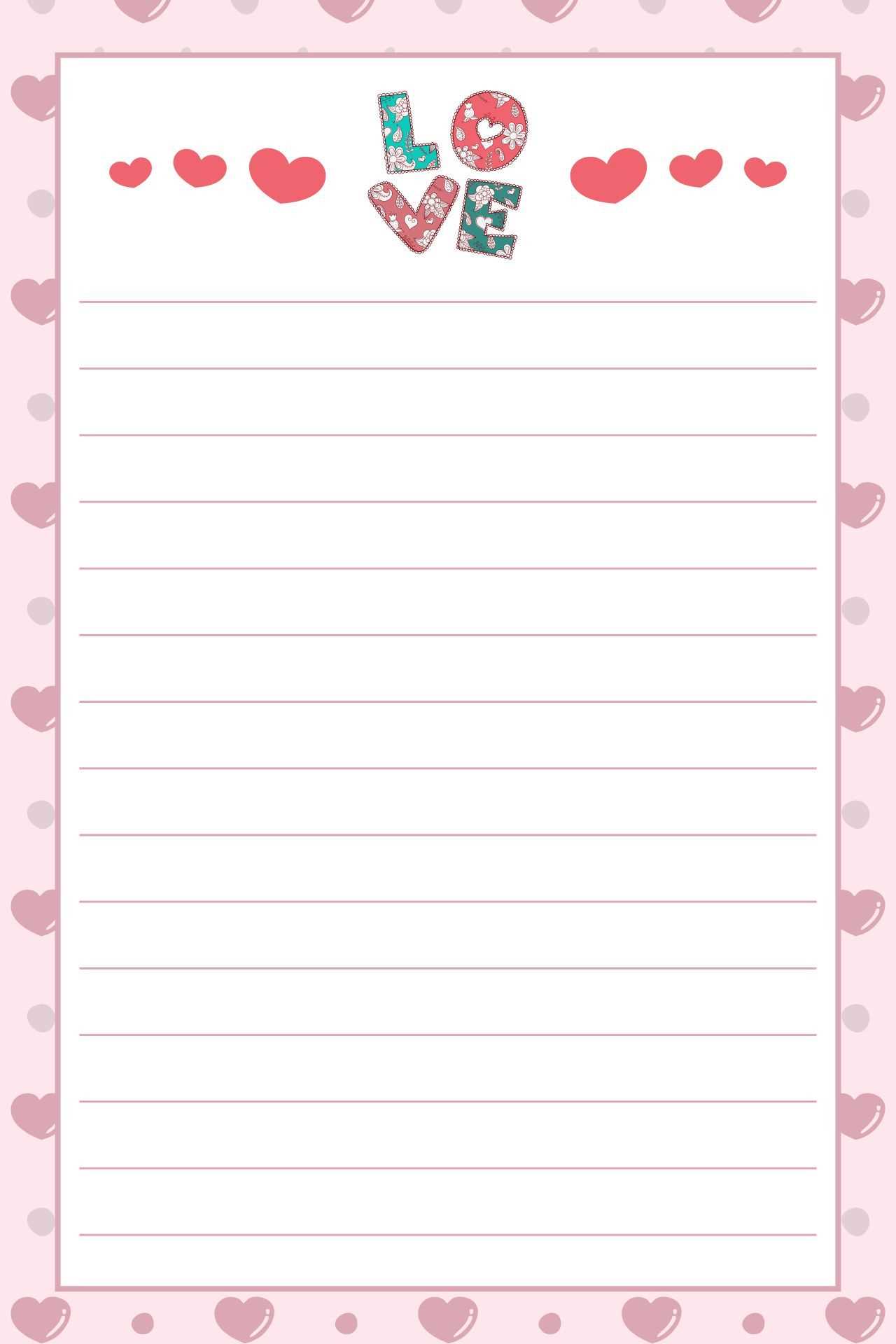 valentine letter template free