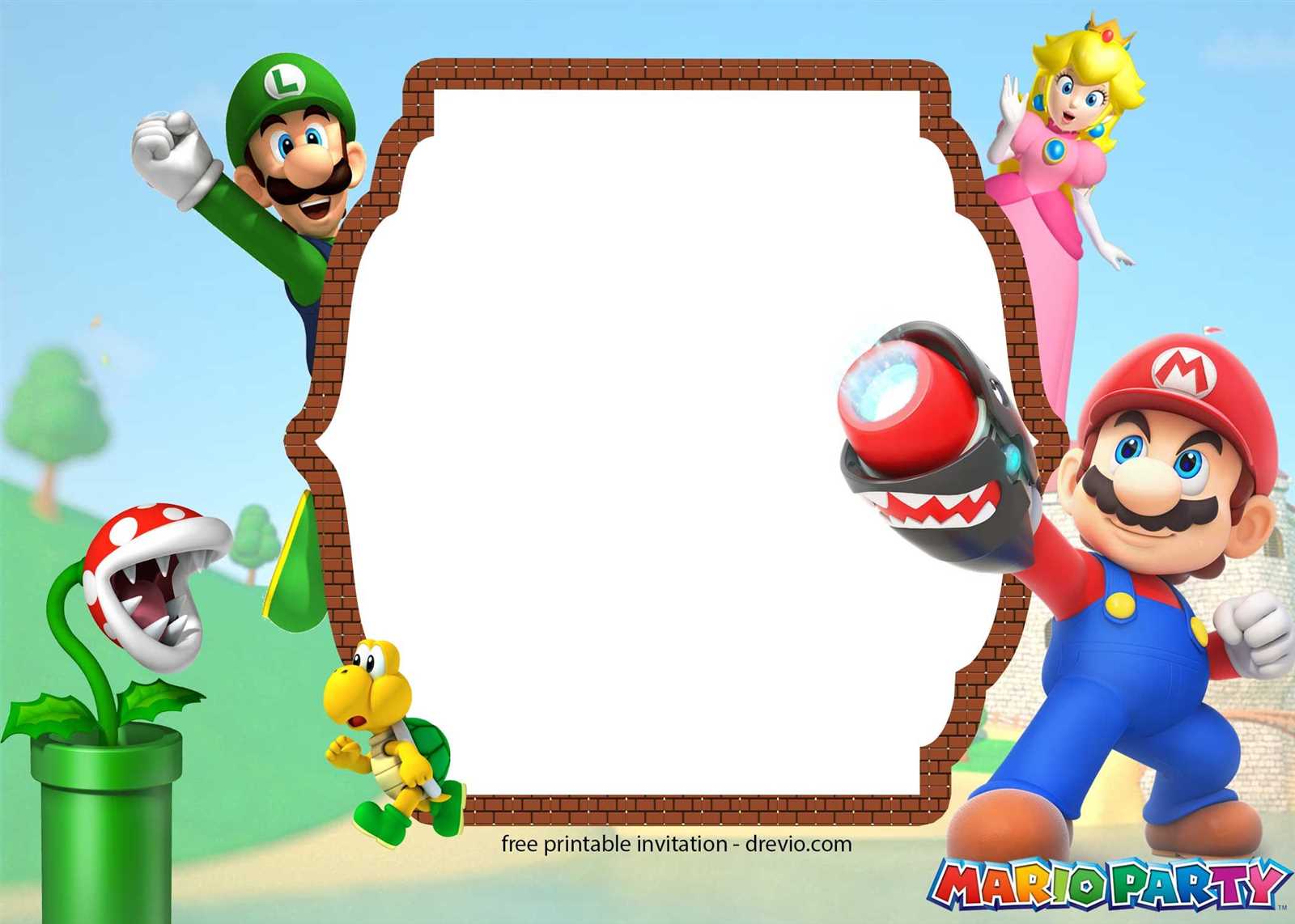 super mario letter template