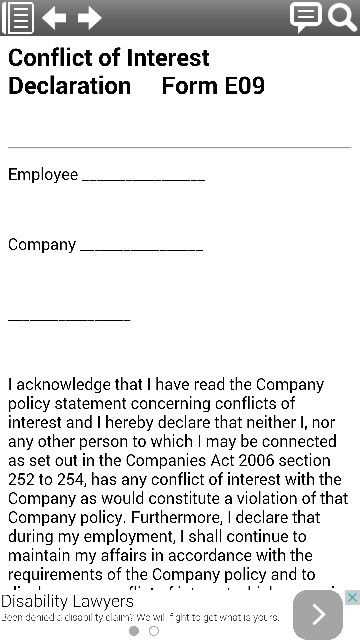 conflict of interest letter template