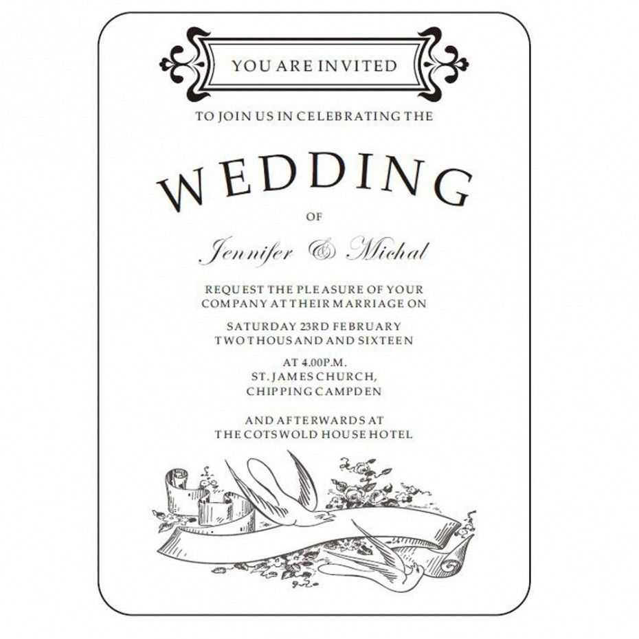 wedding invitation letter templates