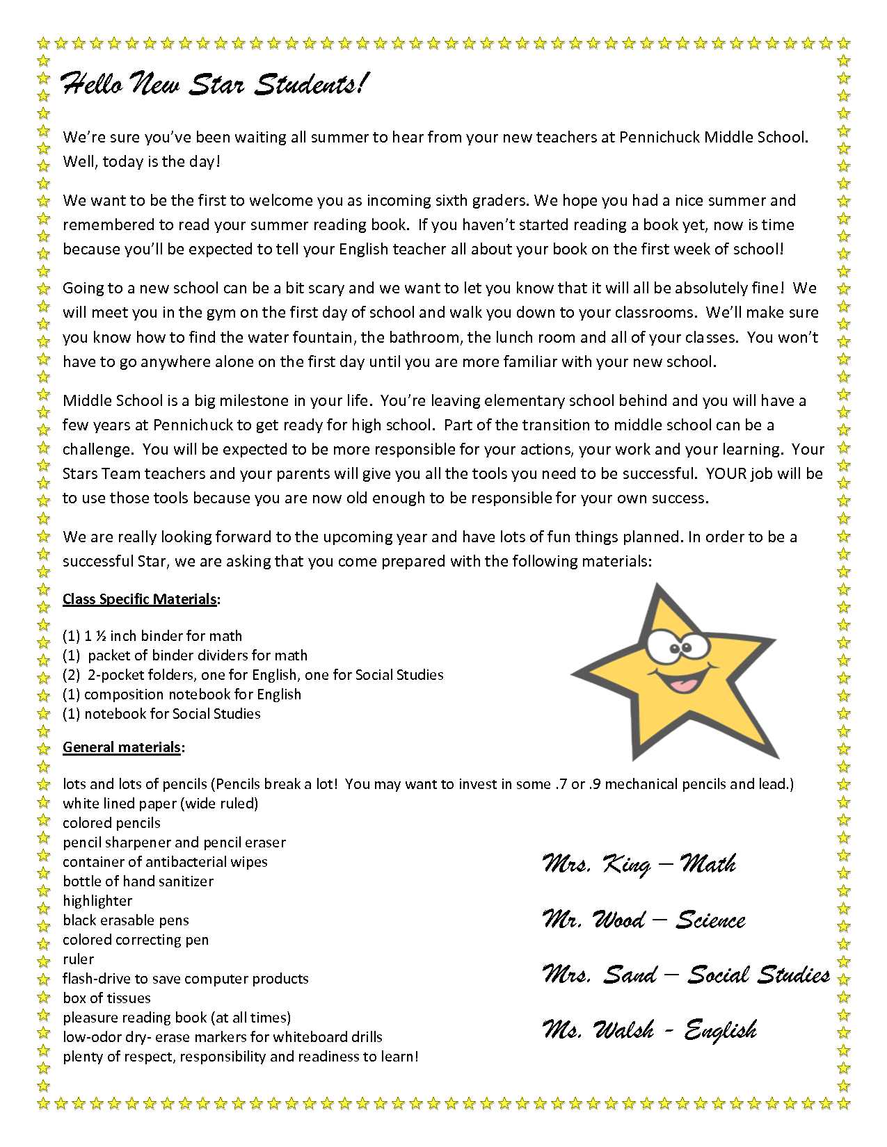weekly parent letter template