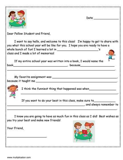 welcome letter to students template