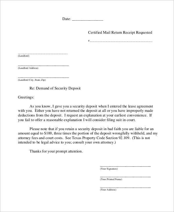 letter of demand template pdf