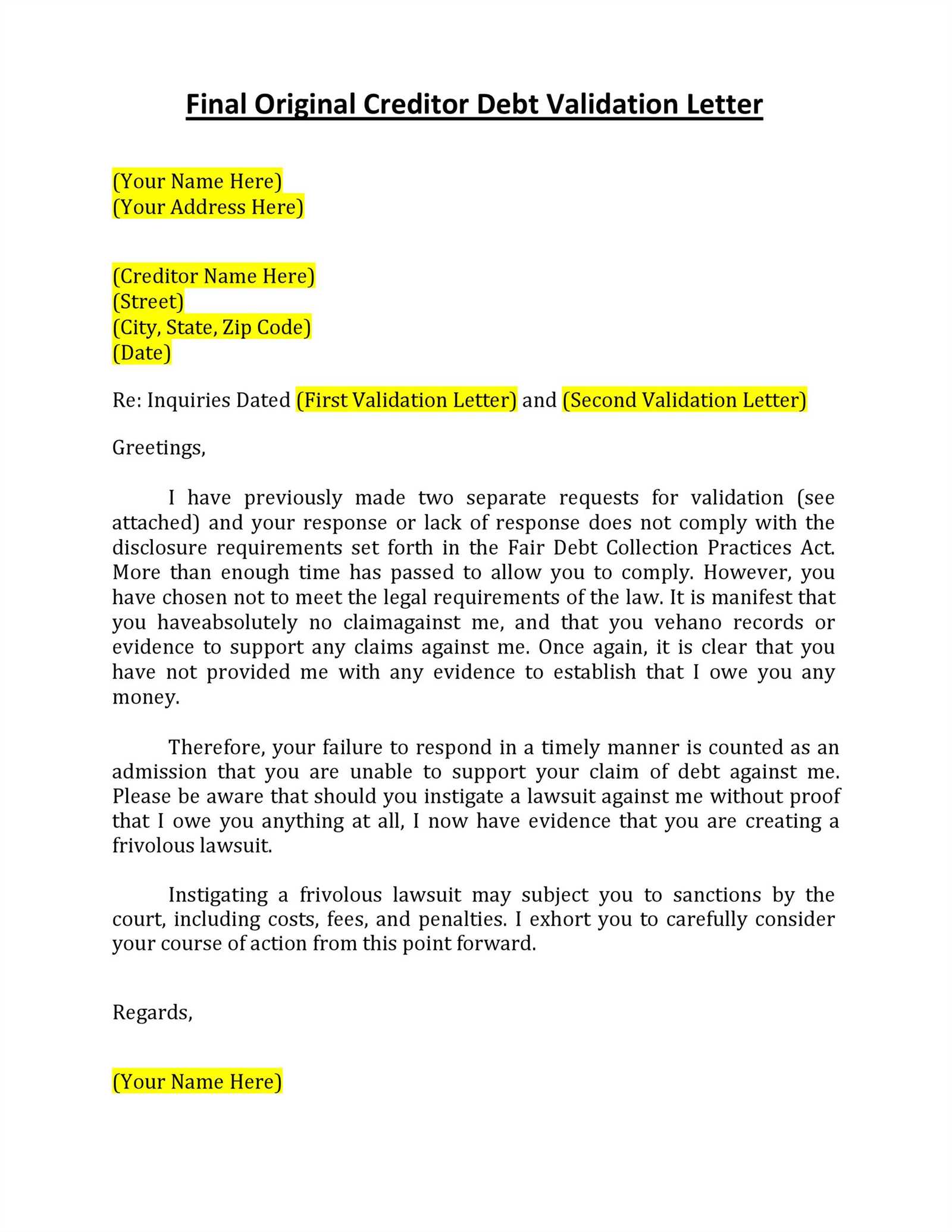 national debtline letter templates