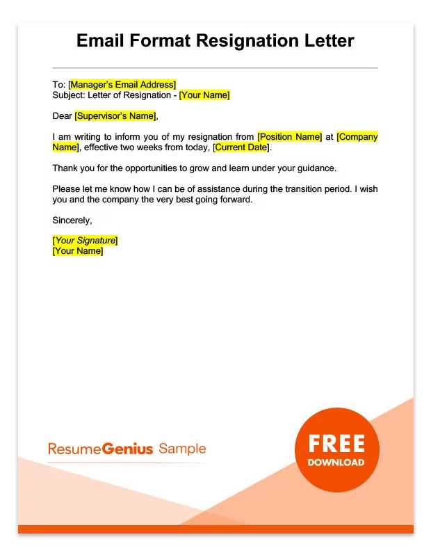 resignation letter 2 weeks notice template