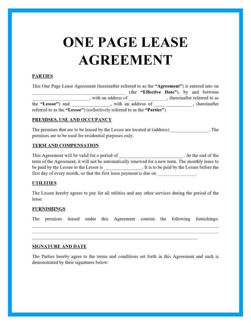 rental agreement letter template