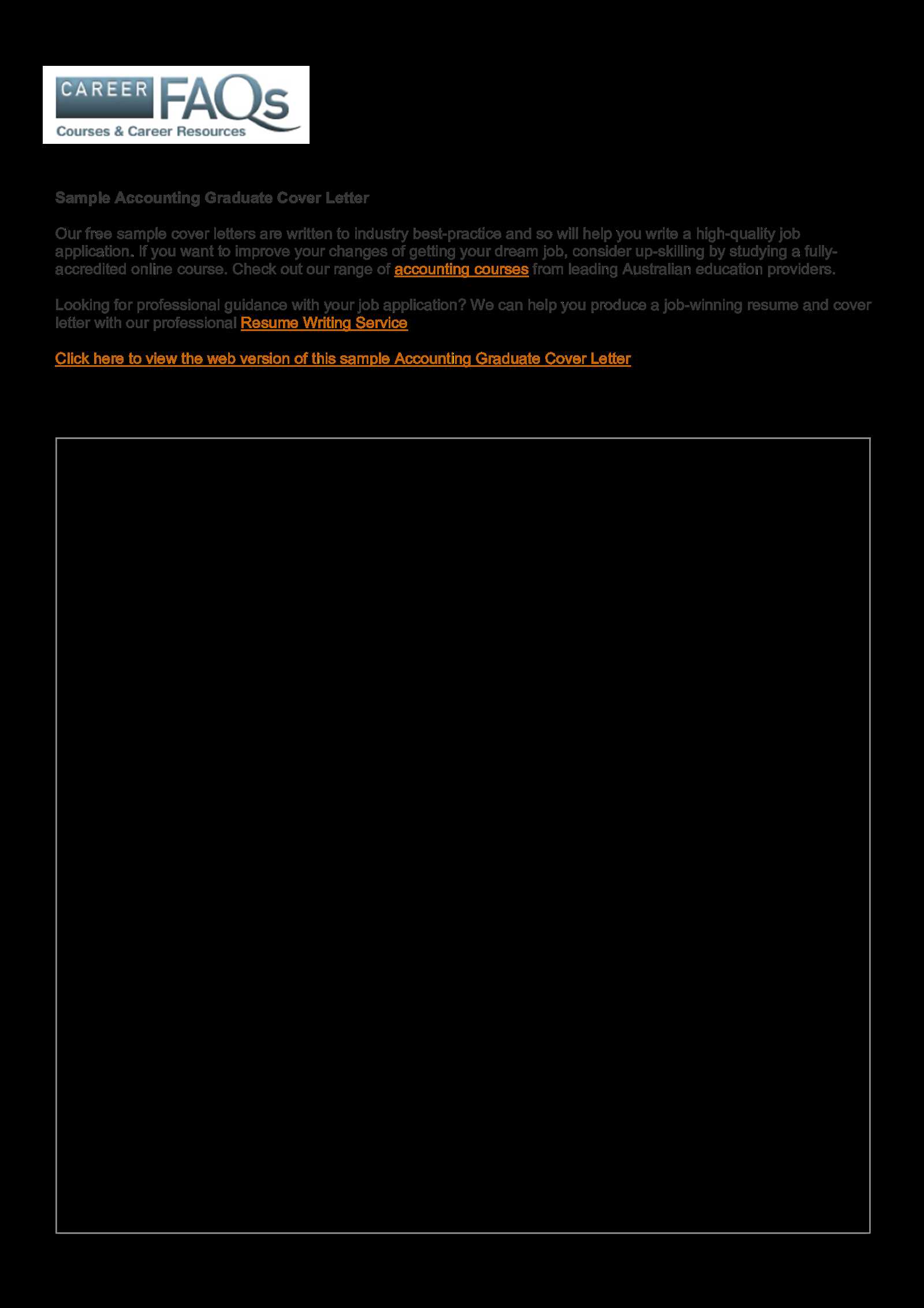 cover letter accounting template