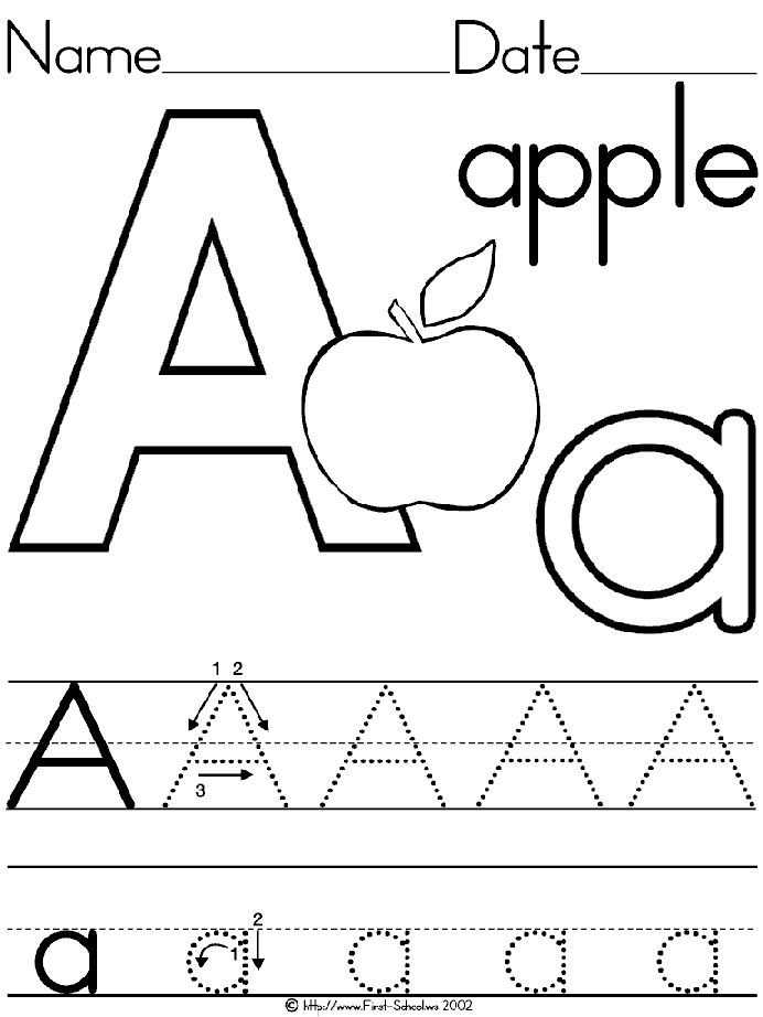 preschool letter a template